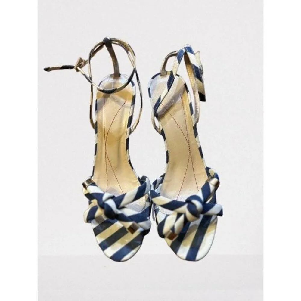 Kate Spade Strappy high heel sandals made in Italy nautical open toe Size 7.5